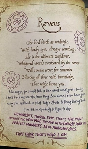 Evie and Mal writing about telling Ben how she feels