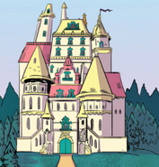 The castle in The Isle of the Lost: The Graphic Novel.