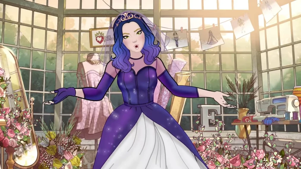 A Dress Fit for a Queen/Transcript | Descendants Wiki | Fandom