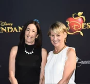 Parriott and Josann McGibbon during the premiere of Descendants 2.