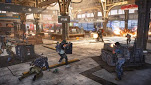 Division agents in a gun battle with Black Tusk forces