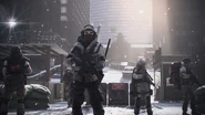LMB Grenadier, Gunner, Squad Leader, Sniper and Medic in front of Grand Central Station