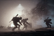 Division agents in a heavy snowstorm