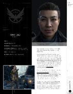 A brief summary about Faye Lau in The Division Intelligence Briefs.