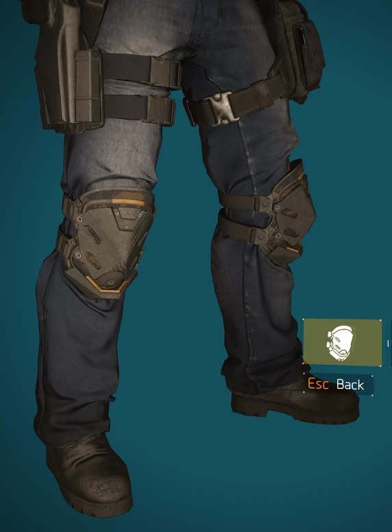 Knee Lvl40 Black Camo