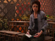 Maral reading a book