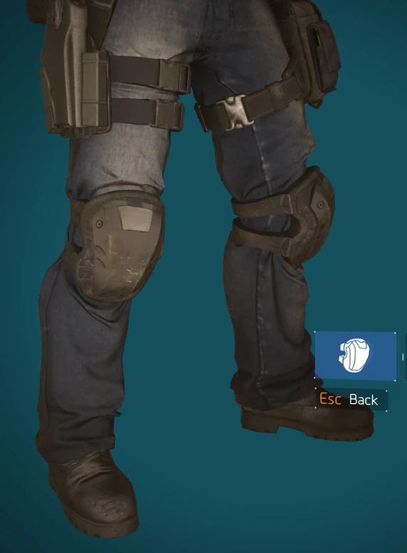 Knee Lvl27 Black Camo