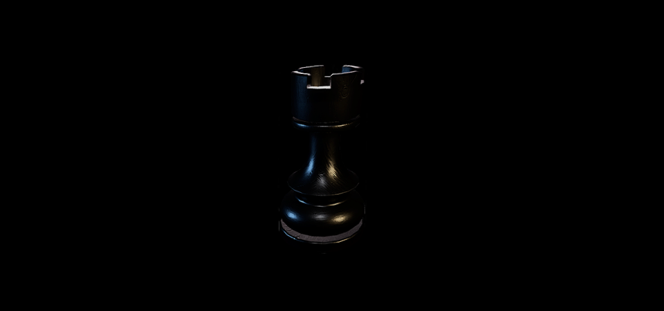 Black rook chess piece