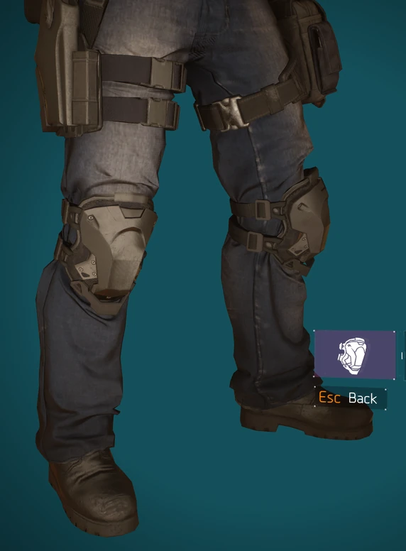 Knee Lvl35 Black Camo