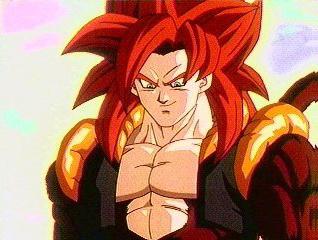 dragon ball series - Why does Gogeta SSJ4 have red hair? - Anime