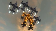 Barga is airlifted into combat.
