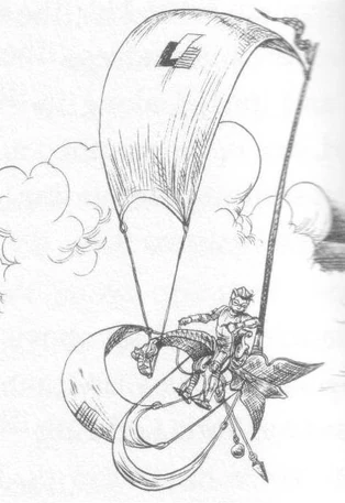  flying his Skycraft, the .