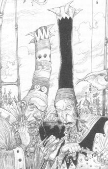  wearing their fashionable high hats.