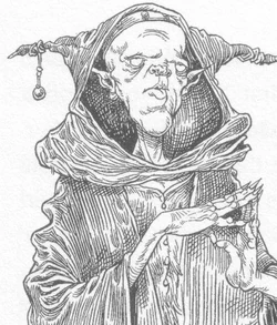 Vilnix Pompolnius, dressed in his special skullcap and interrogation outfit.