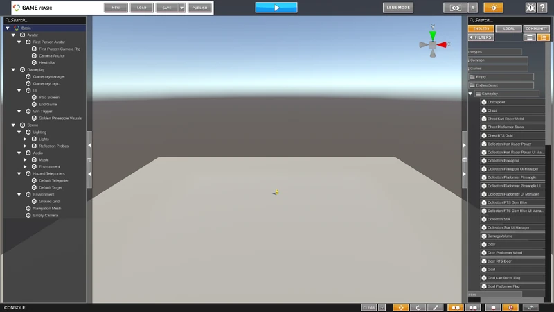 The Basic Template within the Viewport