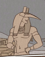 Seth turning into a giant sand statue of himself from Season 1, Episode 4 by Mojito