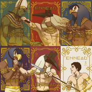 Combined covers for season 1 of ENNEAD by Mojito