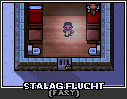 The prison selection screen for Stalag Flucht