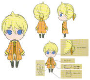 Bản thiết kế trang phục của "Người hầu của Ác ma" trong game Hatsune Miku: Project Mirai