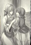 Clarith comforts the crying Yukina, acting much like her mother