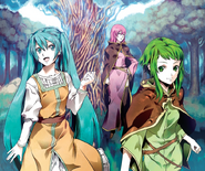 Elluka with Gumillia and Michaela in the Millennium Tree Forest