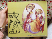 Ilustración de Riliane y Allen por Ichika, firmado por mothy