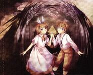 Illustration of Hänsel and Gretel in the album booklet