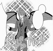 Sateriasis in his winged form in the manga