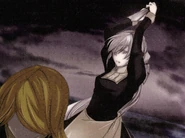 Clarith about to stab Rin