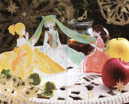 Riliane, Michaela and Yukina having a picnic