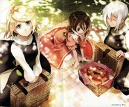 Rin, Clarith and Yukina having a picnic