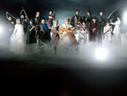 Background of the website with the cast