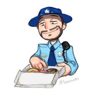 Trooper Doyle enjoying some donuts. Fanart by SixtenArt