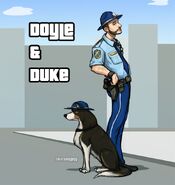 Doyle and Duke on patrol. Fanart by SixtenArt