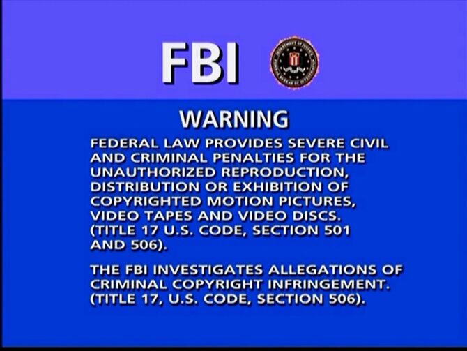Sony Pictures FBI Warnings
