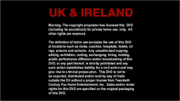 20th Century Fox Home Entertainment UK & Ireland Warning DVD (1999)