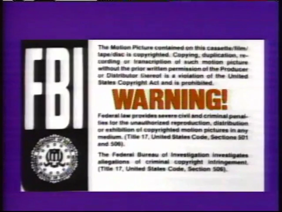 New Line Home Entertainment Warning Screens | The FBI Warning