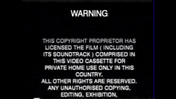 Hoyts Video Piracy Warning (1990) VHS cassette