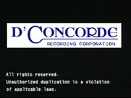 D'Concorde Recording Corporation (Warning 1)