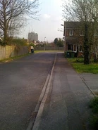 A side view of Sam's "house".