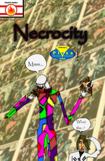 The Merryman on the front cover of Necrocity