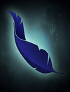 A Blue Prophet's royal blue feather.