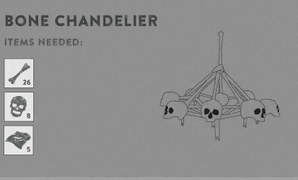 Bone Chandelier as it appeared in the Survival Guide