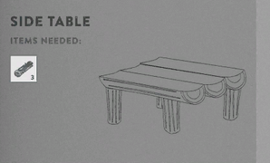 Small Table as it appeared in the Survival Guide