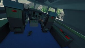 The interior of the cockpit at the old location