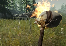 The Crafted Club with burning damage upgrade.