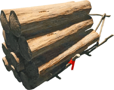 12 Logs on the Log Sled