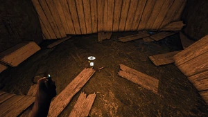 Crucifix on the ground