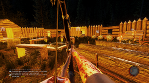 The player holding a bow, with an arrow ready to fire.