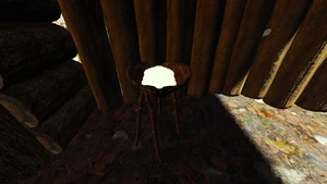 An old water collector with water